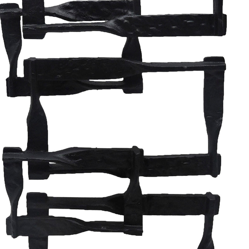 Jodie 23 Inch Metal Modern Accent Decor Stacked Squares Block Black-zoom-