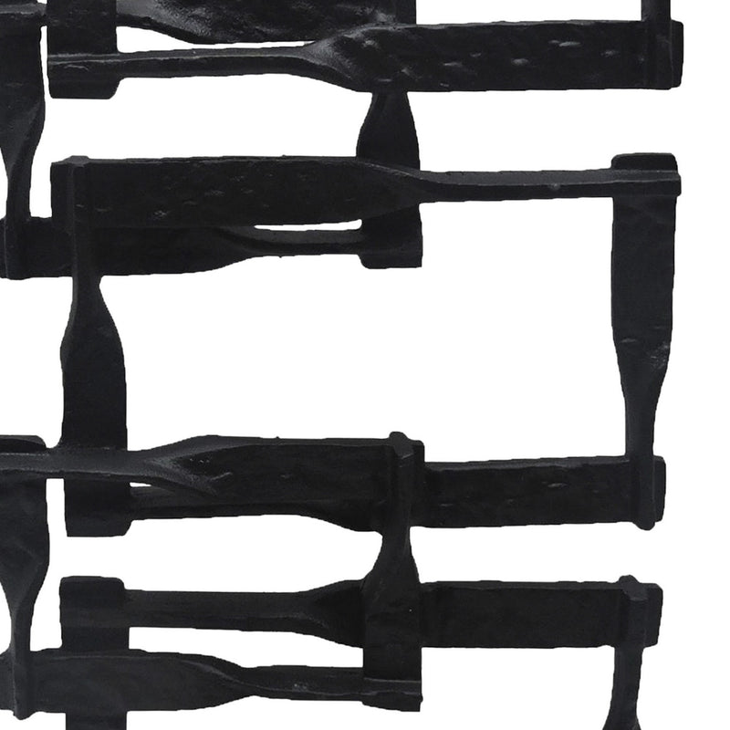 Jodie 23 Inch Metal Modern Accent Decor Stacked Squares Block Black-zoom-