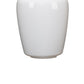 30 Inch Contemporary Glass Plum Jar Table Lamp Rattan Shade White Brown