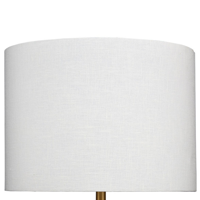 Satellite 31 Inch Table Lamp Linen Drum Shade Cylinder Finial Brass-zoom-