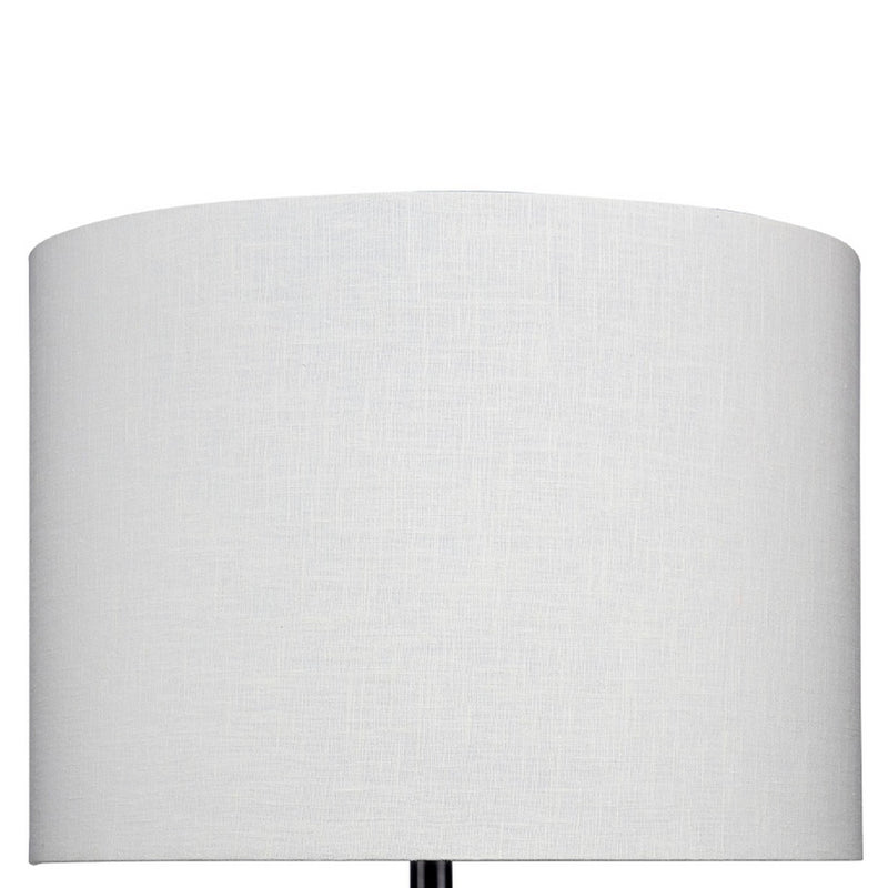 Satellite 31 Inch Table Lamp Linen Drum Shade Cylinder Finial Black-zoom-