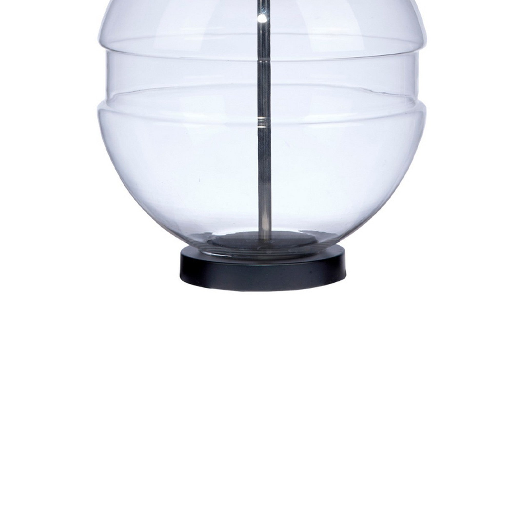 Satellite 31 Inch Table Lamp Linen Drum Shade Cylinder Finial Black-zoom-4
