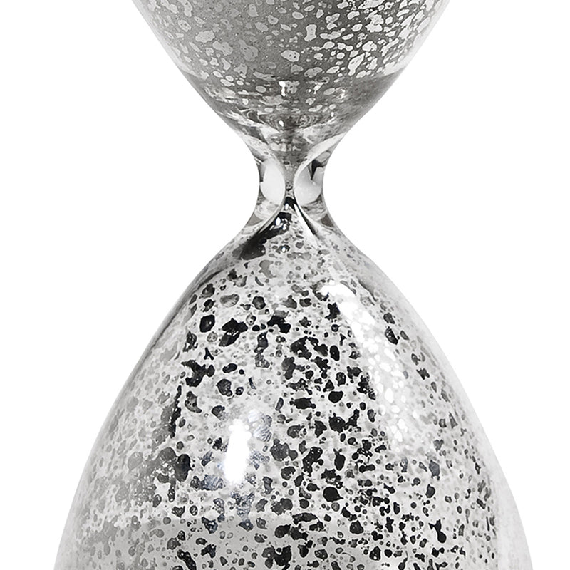 Doug 10 Inch Decorative 60 Minute Hourglass Table Accent Decor White Sand-zoom-