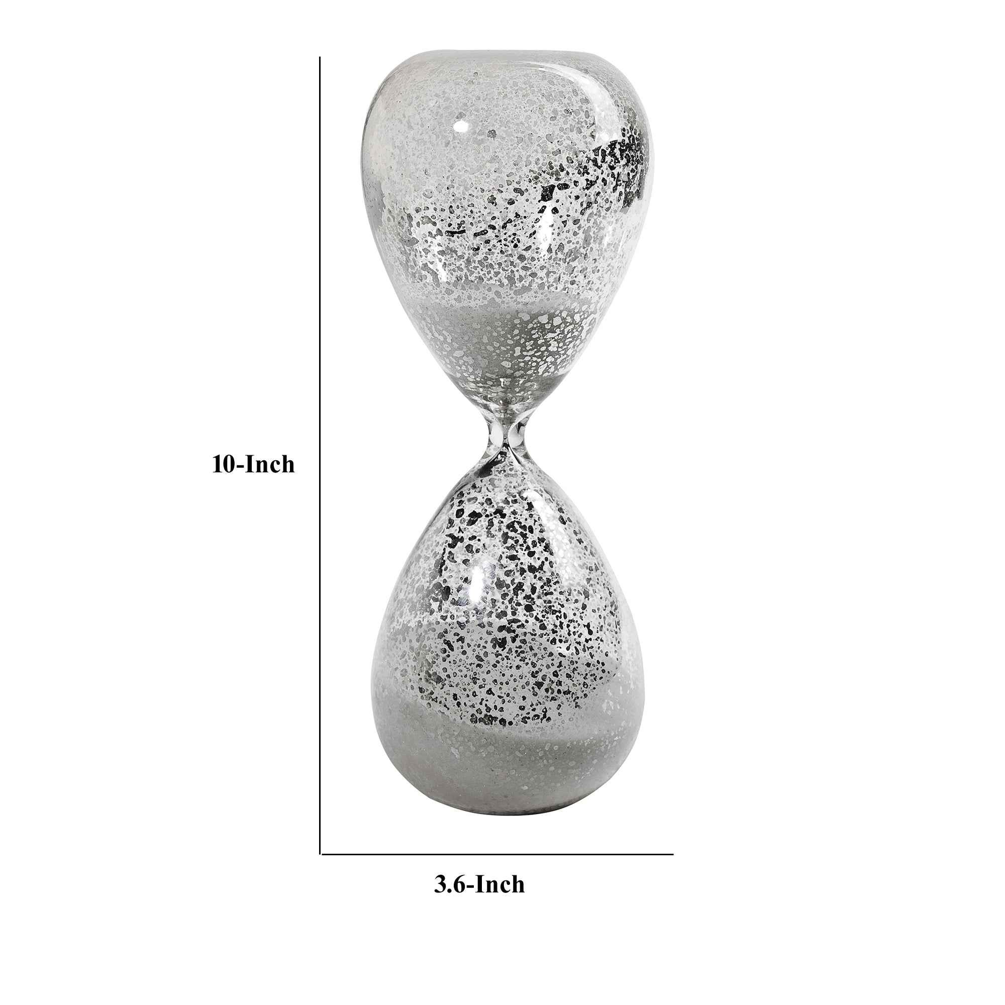 Doug 10 Inch Decorative 60 Minute Hourglass Table Accent Decor White Sand-zoom-5