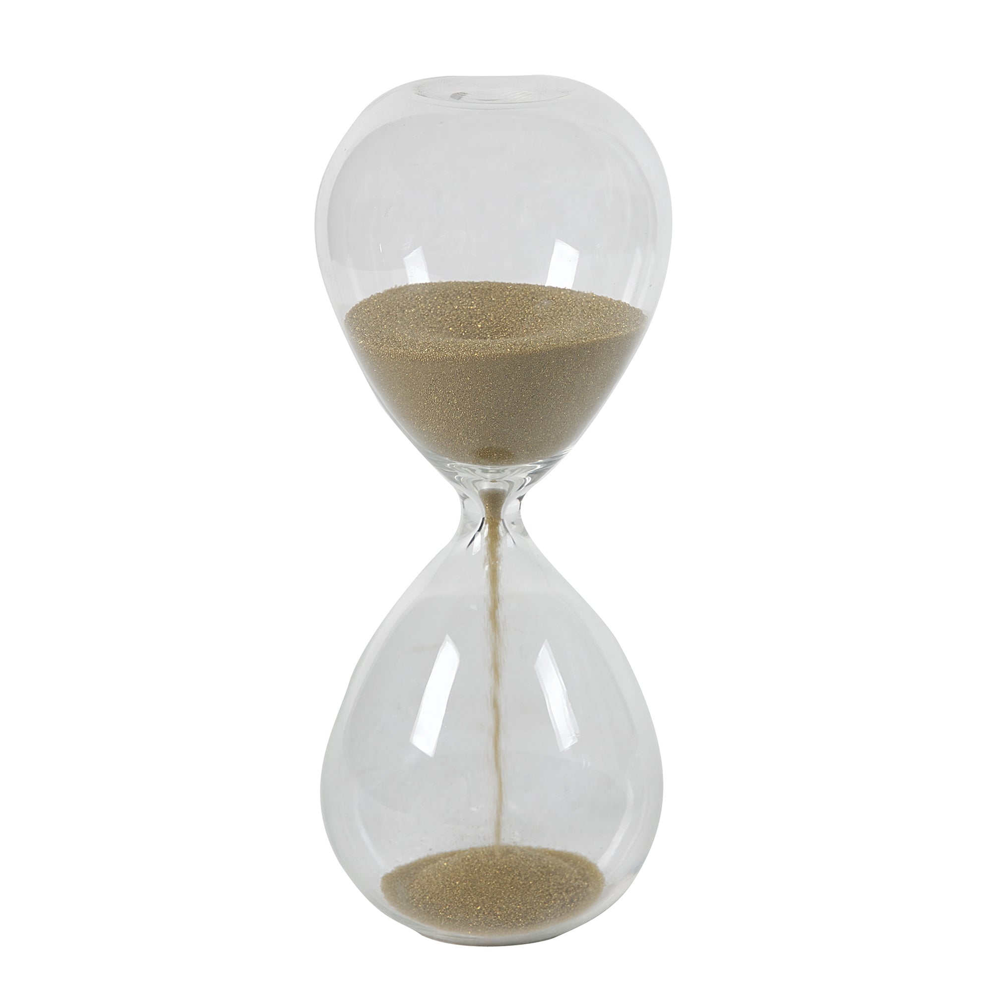 Doug 8 Inch Decorative 1 Minute Hourglass Accent Decor Taupe Brown Sand-zoom-1