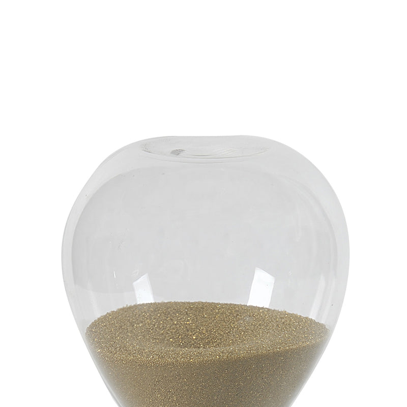 Doug 8 Inch Decorative 1 Minute Hourglass Accent Decor Taupe Brown Sand-zoom-