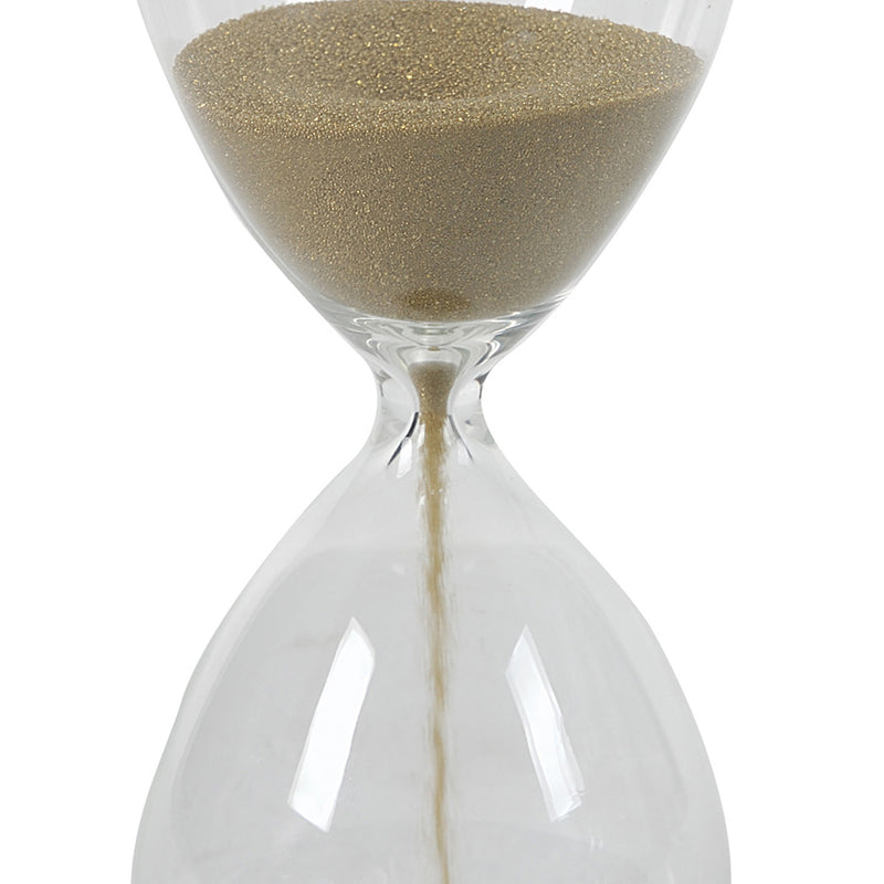 Doug 8 Inch Decorative 1 Minute Hourglass Accent Decor Taupe Brown Sand-zoom-