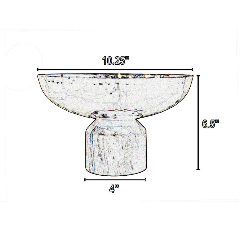 Roe 10 Inch Medium Acacia Wood Table Bowl Steel Decorative Gold Brown-zoom-
