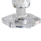 7 Inch Candle Holder Crystal Glass Solid Turned Pillar Clear