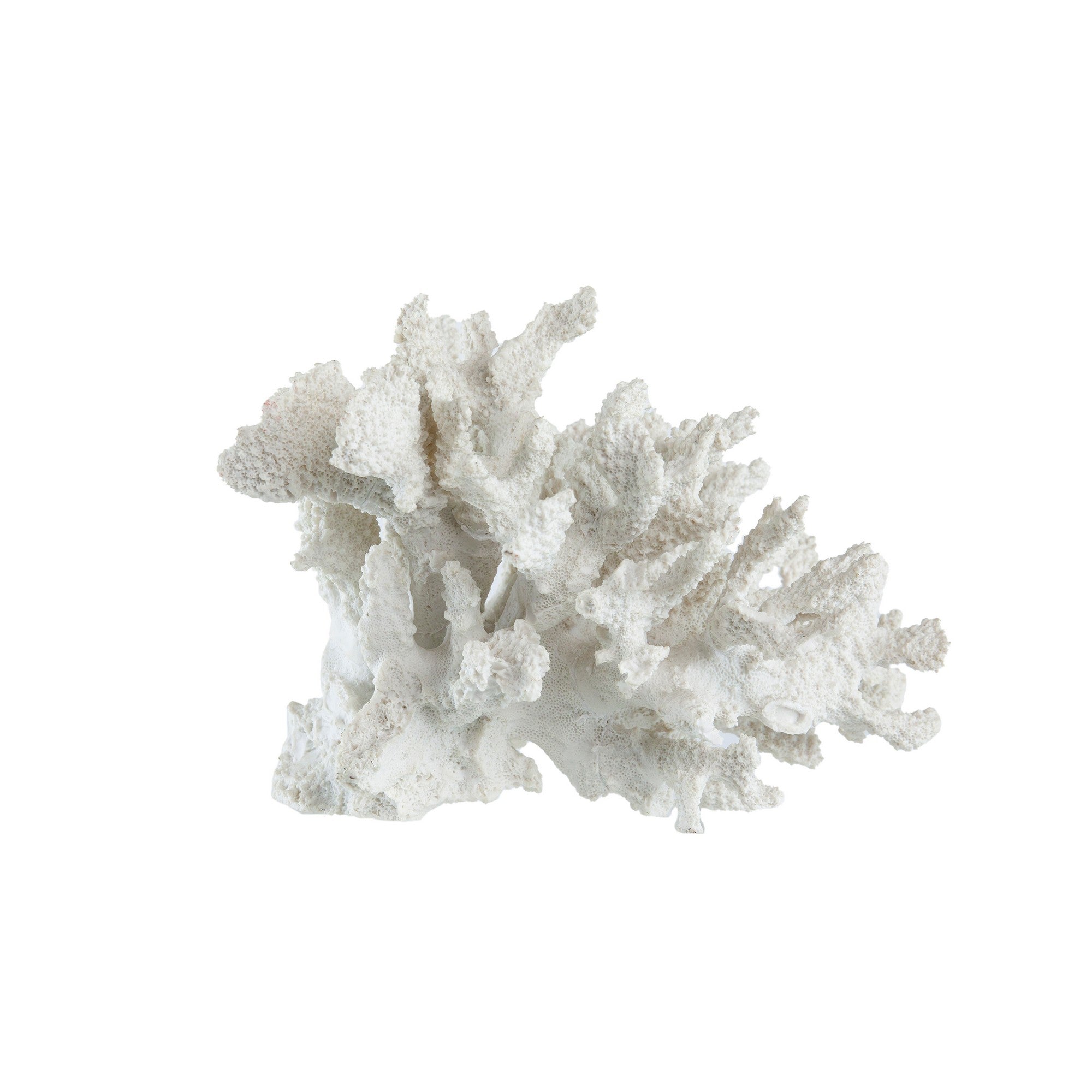 Lily 10 Inch Faux Coral Accent Sculpture Polyresin Decorative Piece White-zoom-1