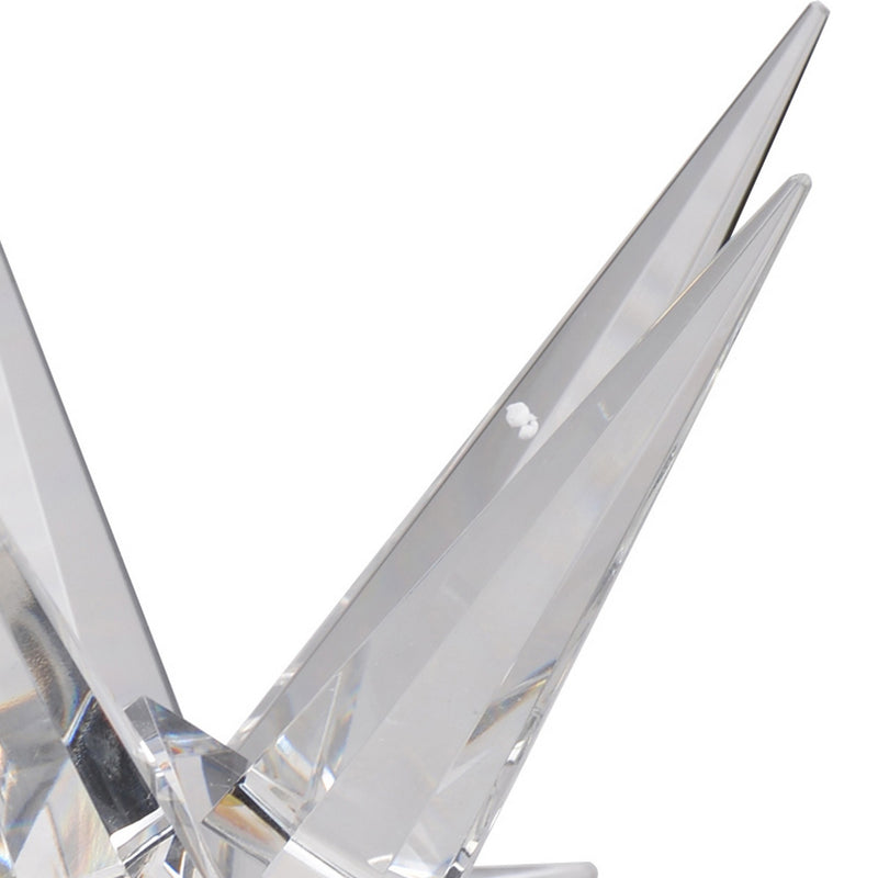 10 Inch Glass Star Accent Decor For Tabletop Elegant Clear Crystalline-zoom-