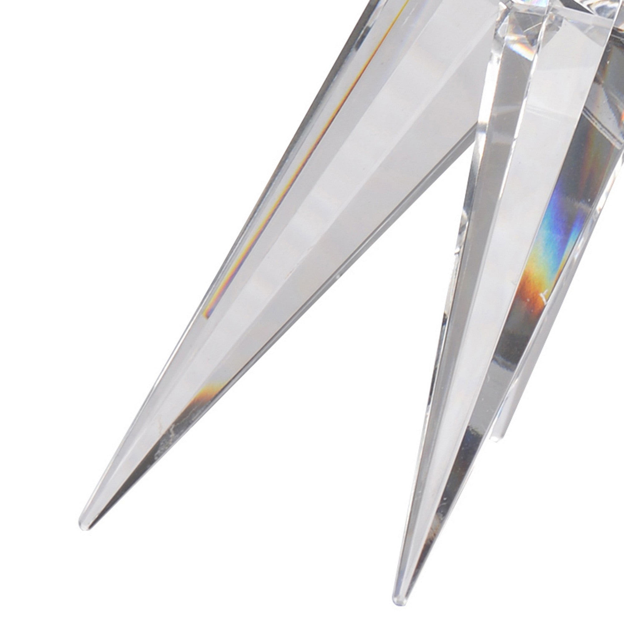 10 Inch Glass Star Accent Decor For Tabletop Elegant Clear Crystalline-zoom-4
