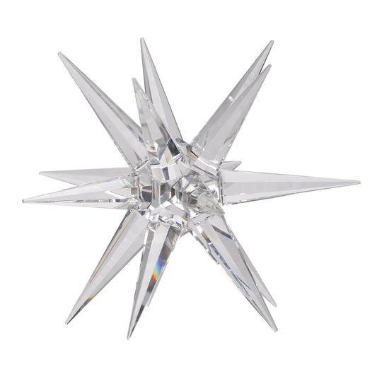 10 Inch Glass Star Accent Decor For Tabletop Elegant Clear Crystalline