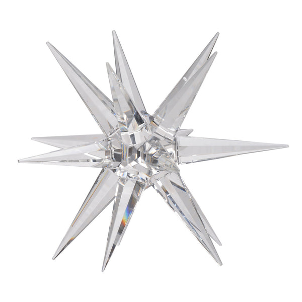 10 Inch Glass Star Accent Decor For Tabletop Elegant Clear Crystalline