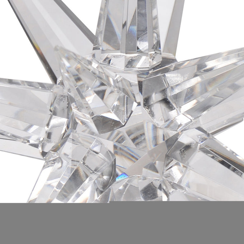 8 Inch Glass Star Accent Decor For Tabletop Elegant Clear Crystalline-zoom-