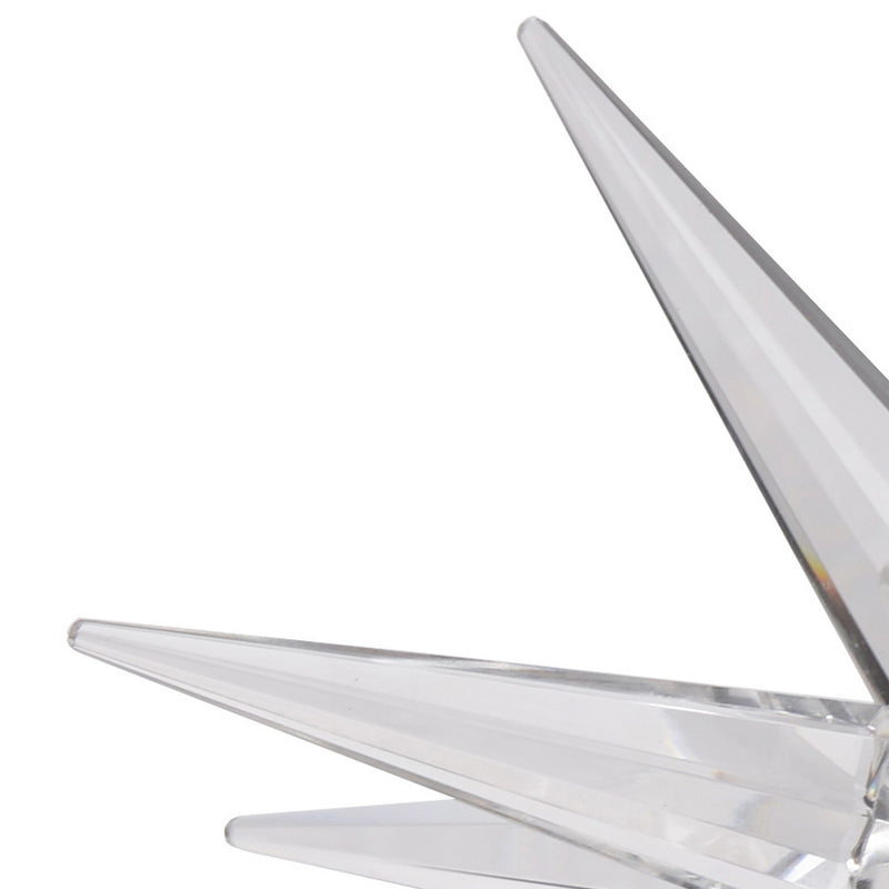 8 Inch Glass Star Accent Decor For Tabletop Elegant Clear Crystalline-zoom-