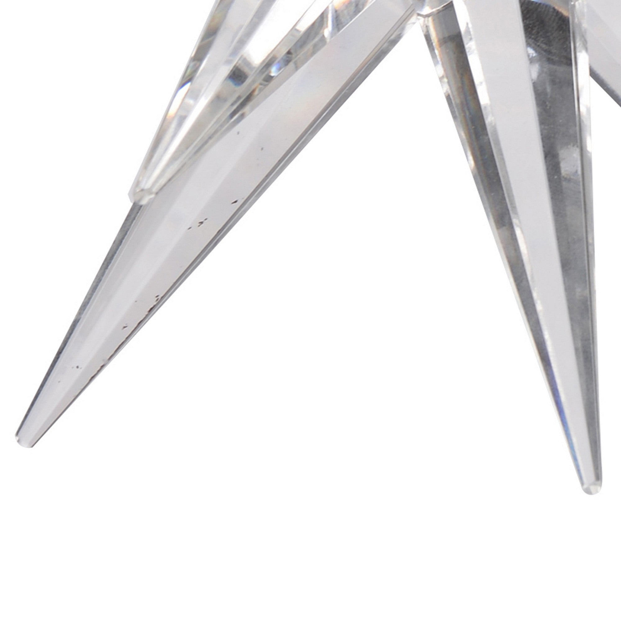 8 Inch Glass Star Accent Decor For Tabletop Elegant Clear Crystalline-zoom-4