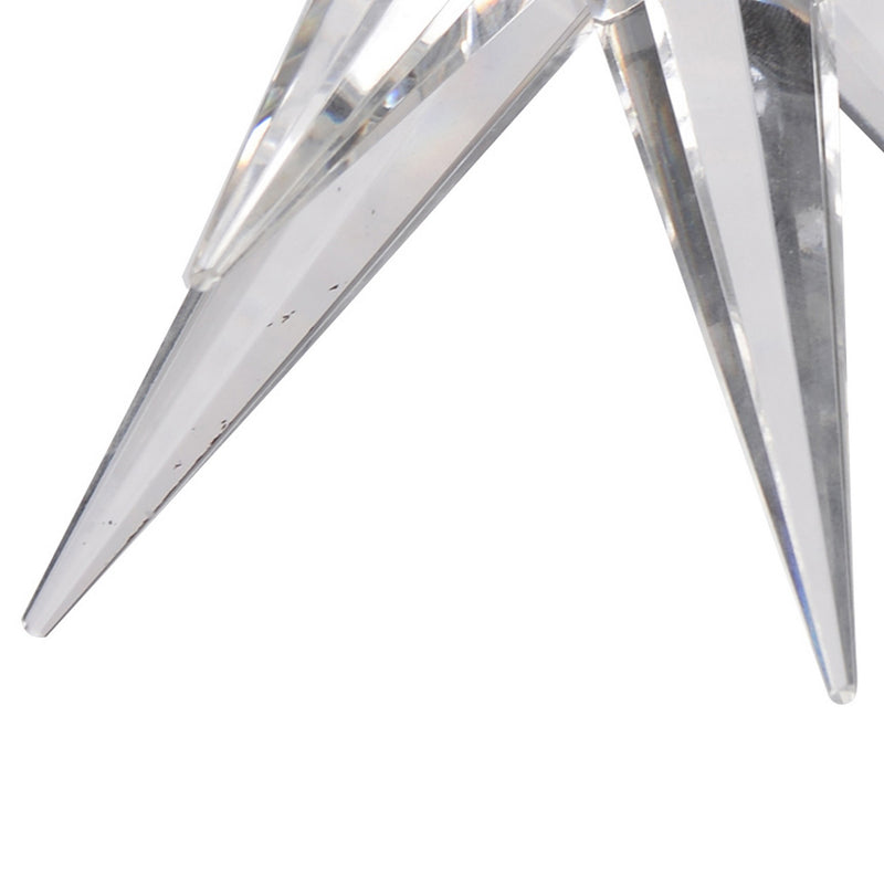 8 Inch Glass Star Accent Decor For Tabletop Elegant Clear Crystalline-zoom-