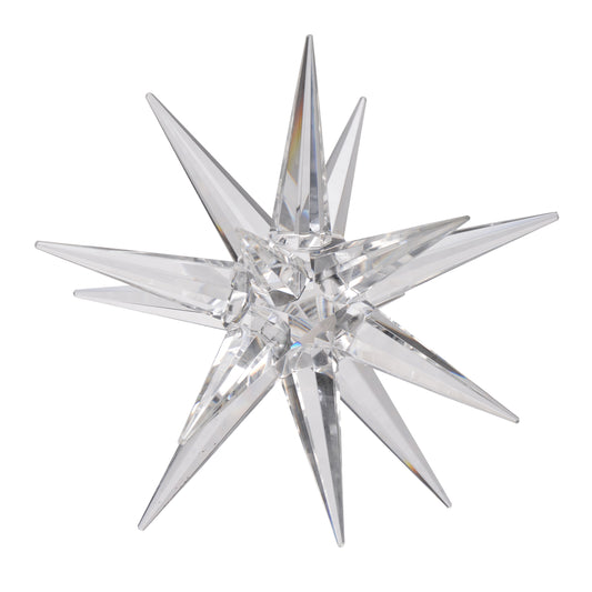 8 Inch Glass Star Accent Decor For Tabletop Elegant Clear Crystalline