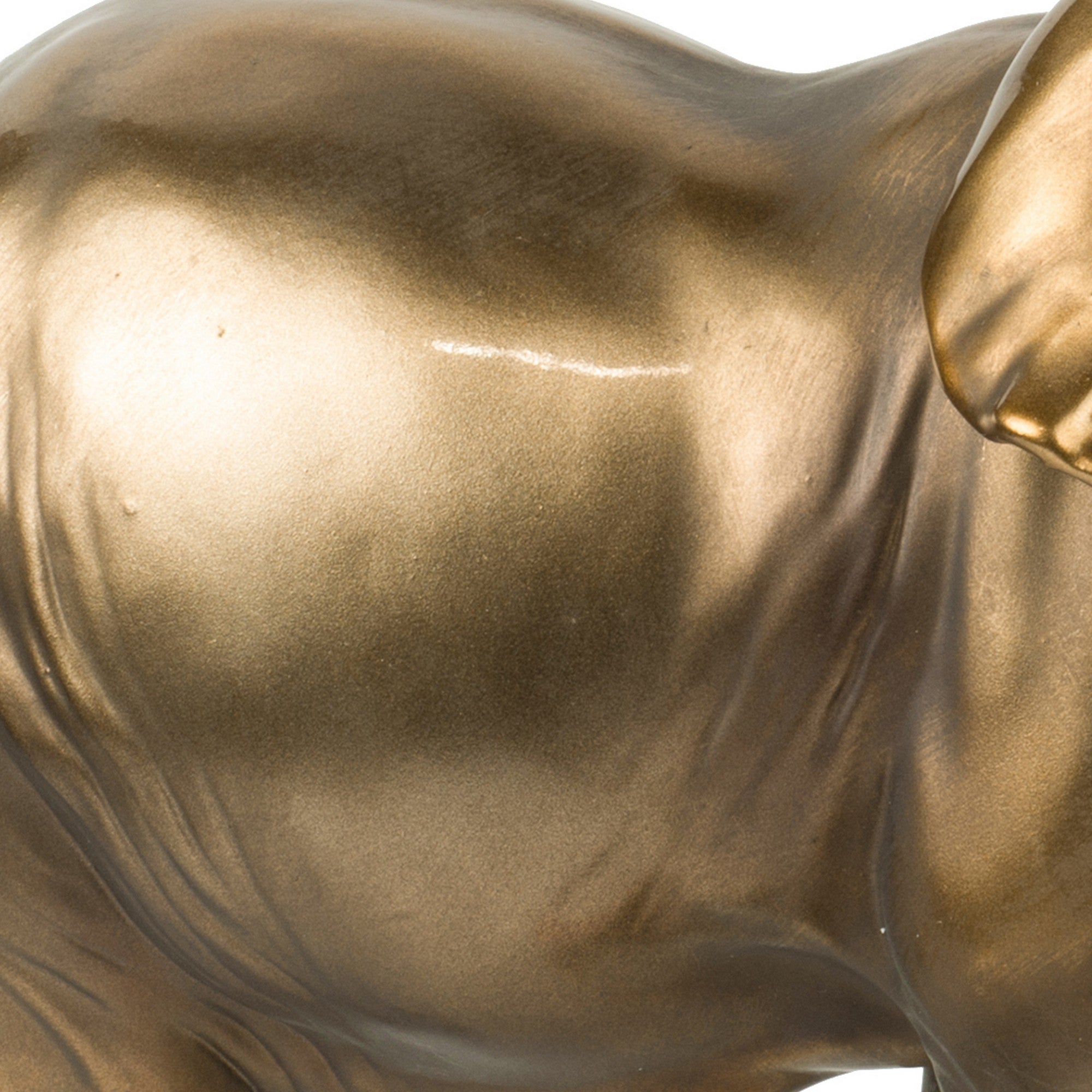 Don 12 Inch Elephant And Baby Statuette Table Accent Decor Gold Polyresin