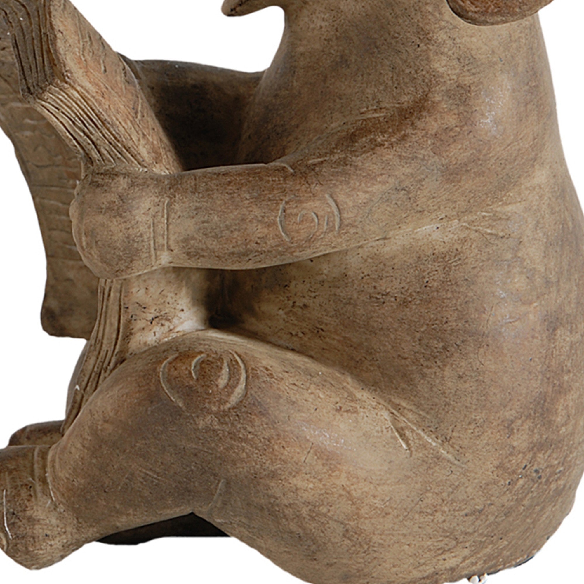 Ari Set of 2 Bookends, Reading Elephant Statuettes, Classic, Brown Resin-zoom-4