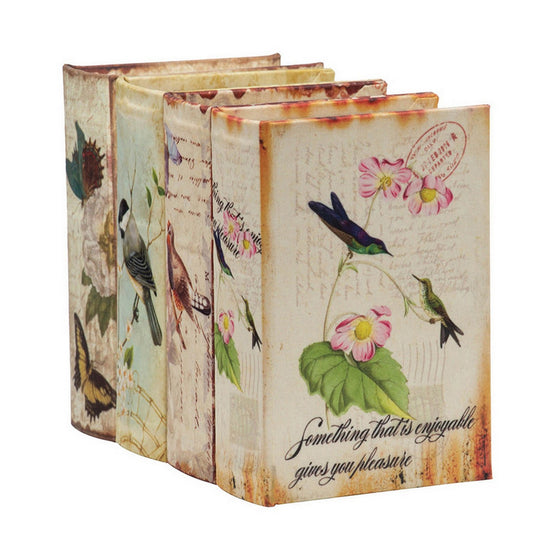 Anya Set of 4 Artisanal Boxes for Accessories Book Inspired Look Birds