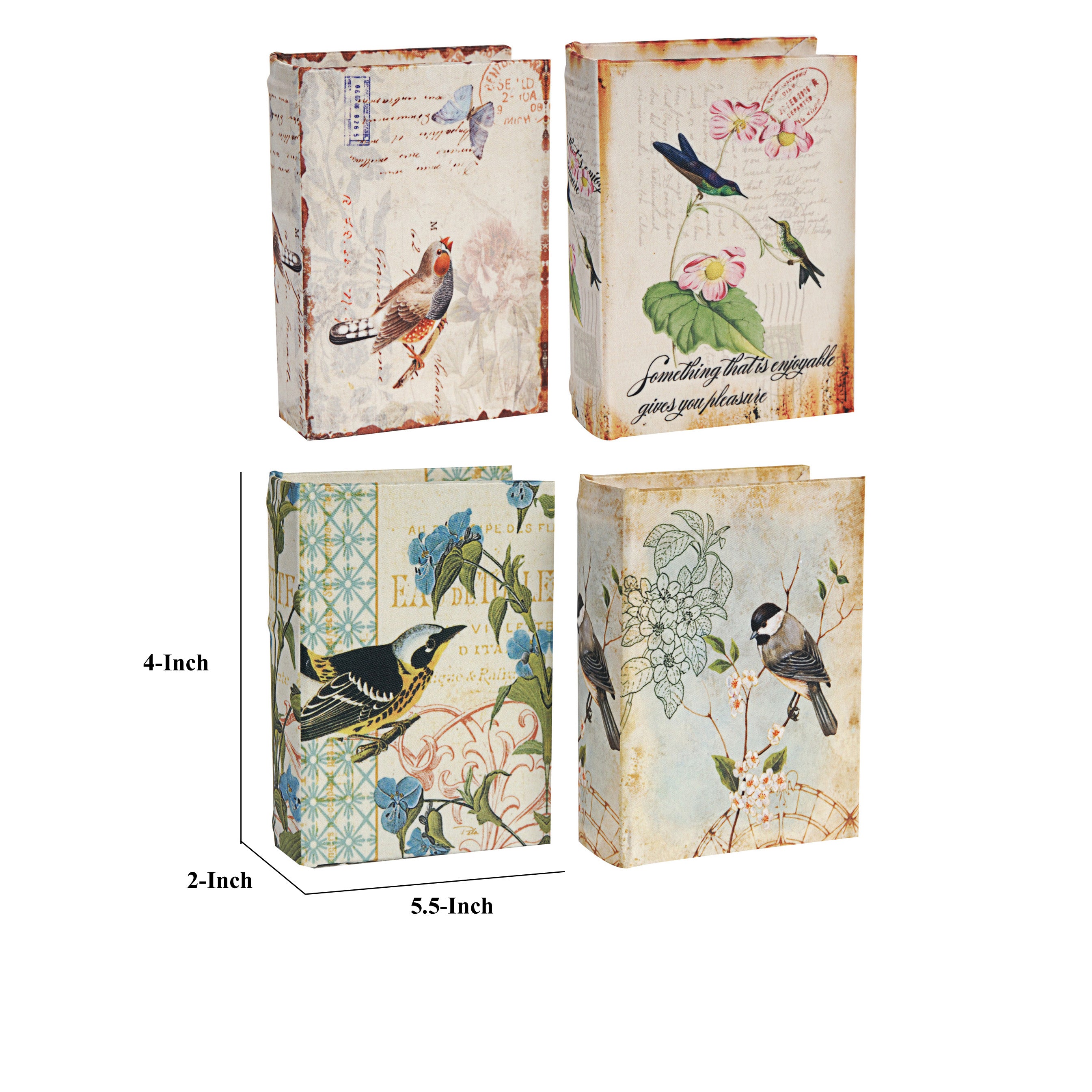 Anya Set of 4 Artisanal Boxes for Accessories Book Inspired Look Birds-zoom-5