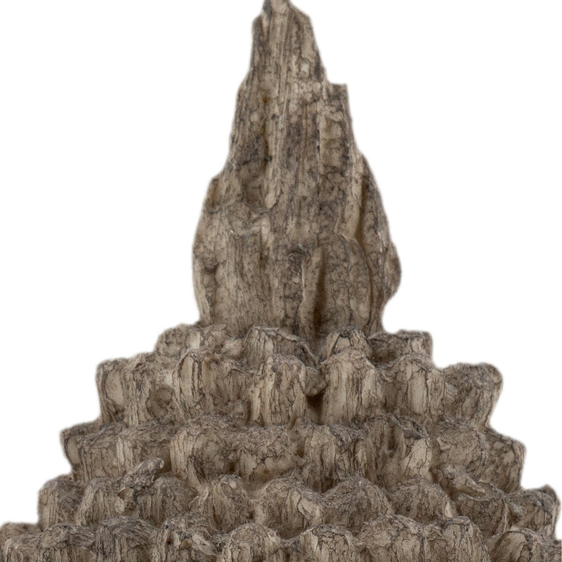 12 Inch Buddha Head Sculpture Calming Accent Decoration Polyresin Brown-zoom-