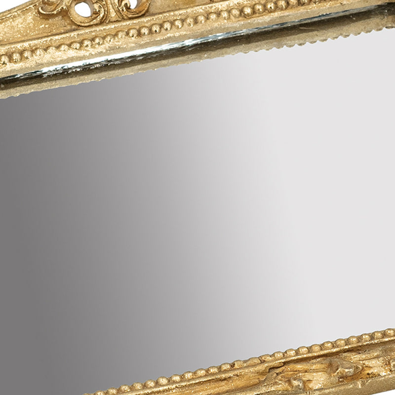 16 Inch Serving Tray Decorative Mirrored Bottom Carved Gold Frame-zoom-