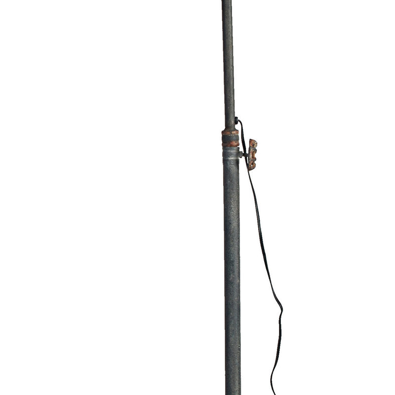 67 Inch Iron Floor Lamp Adjustable Length Arm Industrial Antique Black-zoom-