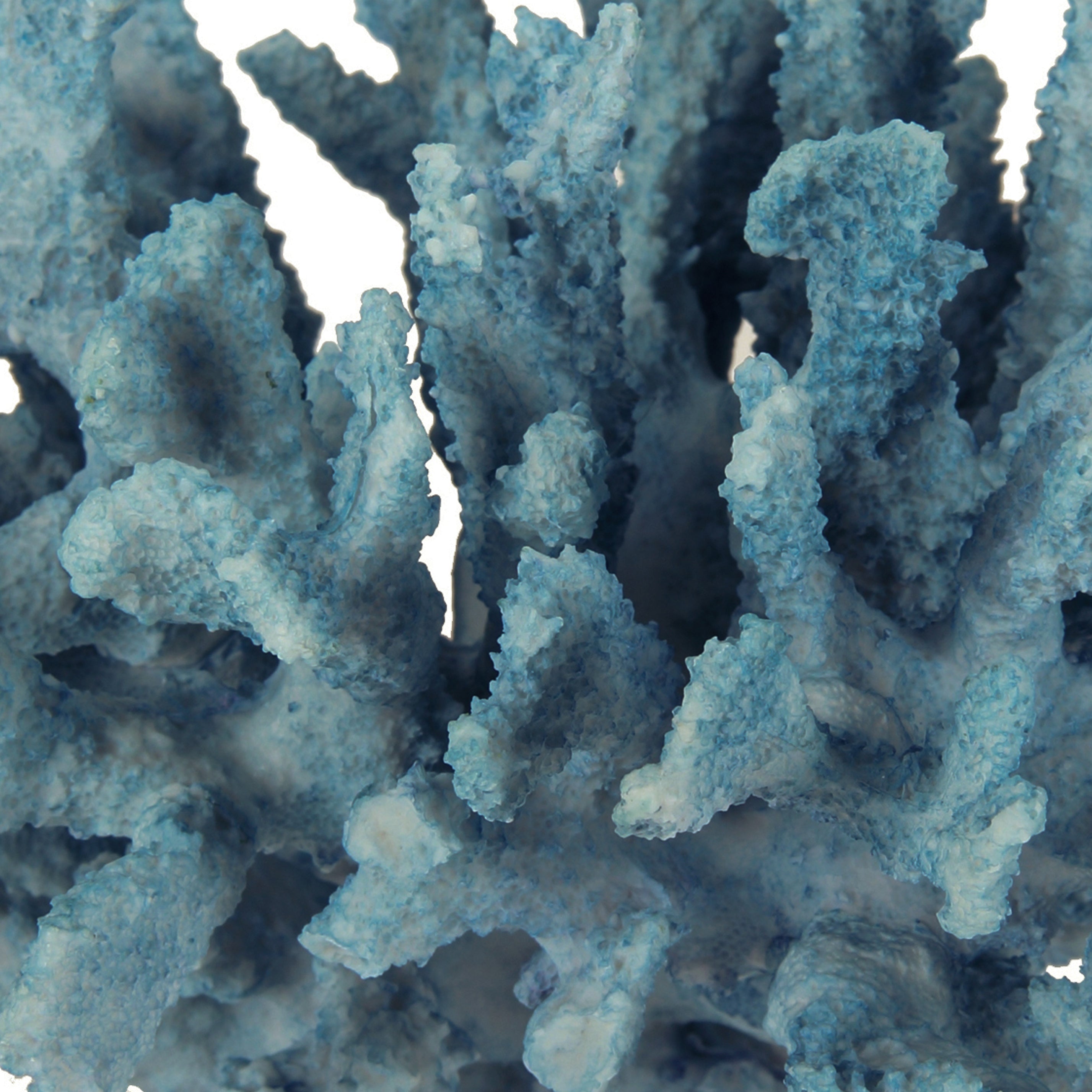 Pax 10 Inch Faux Coral Accent Tabletop Decor Powder Blue Polyresin-zoom-3