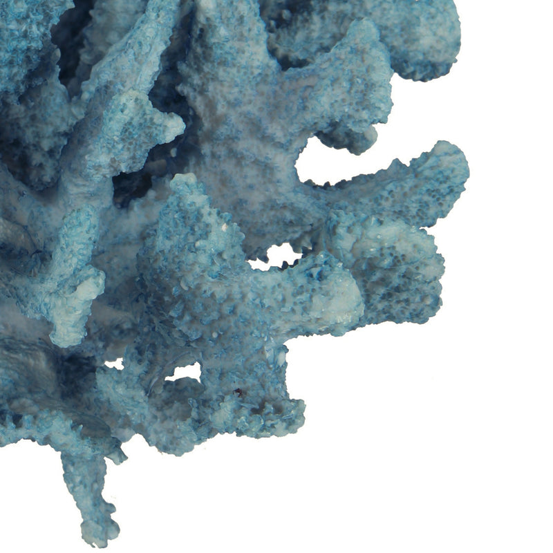 Pax 10 Inch Faux Coral Accent Tabletop Decor Powder Blue Polyresin-zoom-