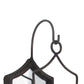 16 Inch Wall Sconce Candle Holder Mirrored Metal Wood Frame Matte Black