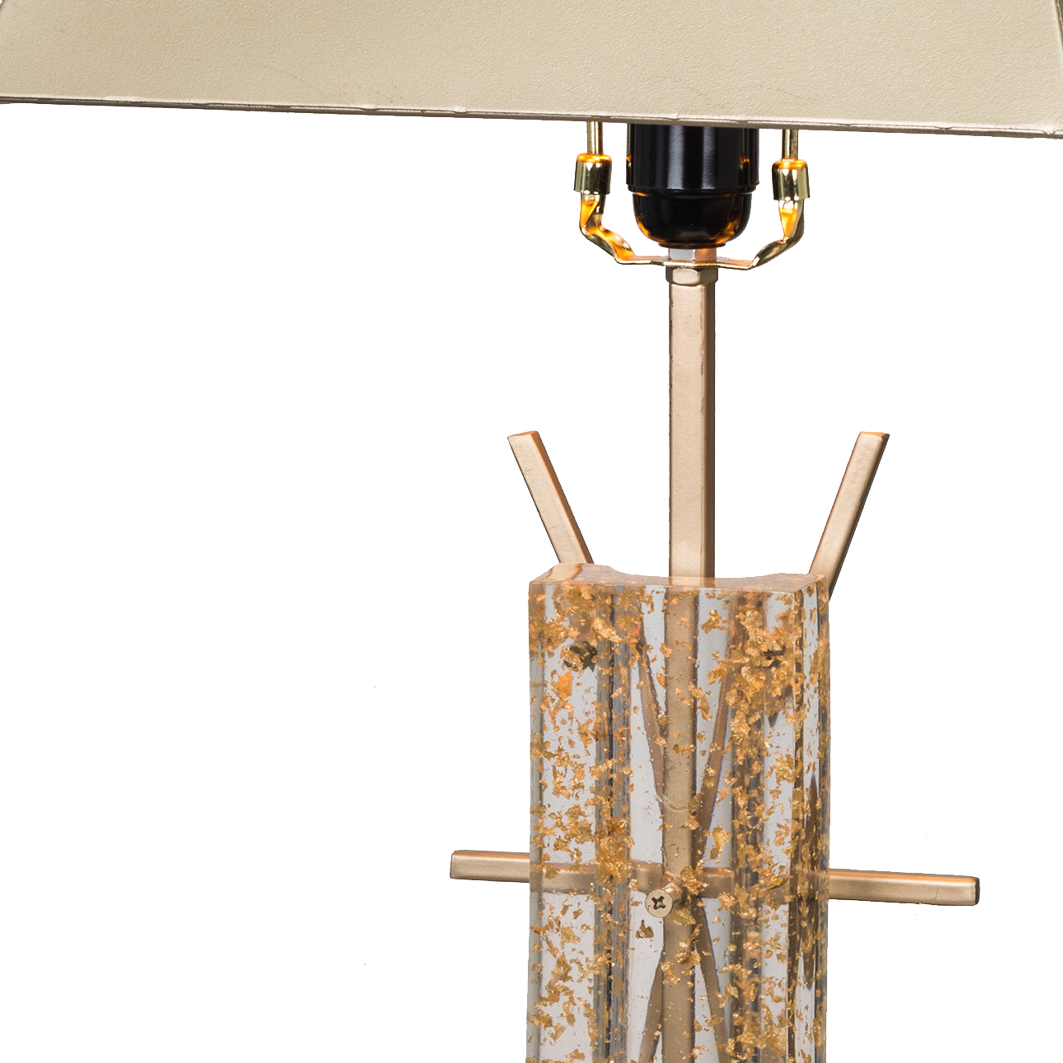 26 Inch Modern Accent Table Lamp Metal And Acrylic Frame Champagne Gold-zoom-3
