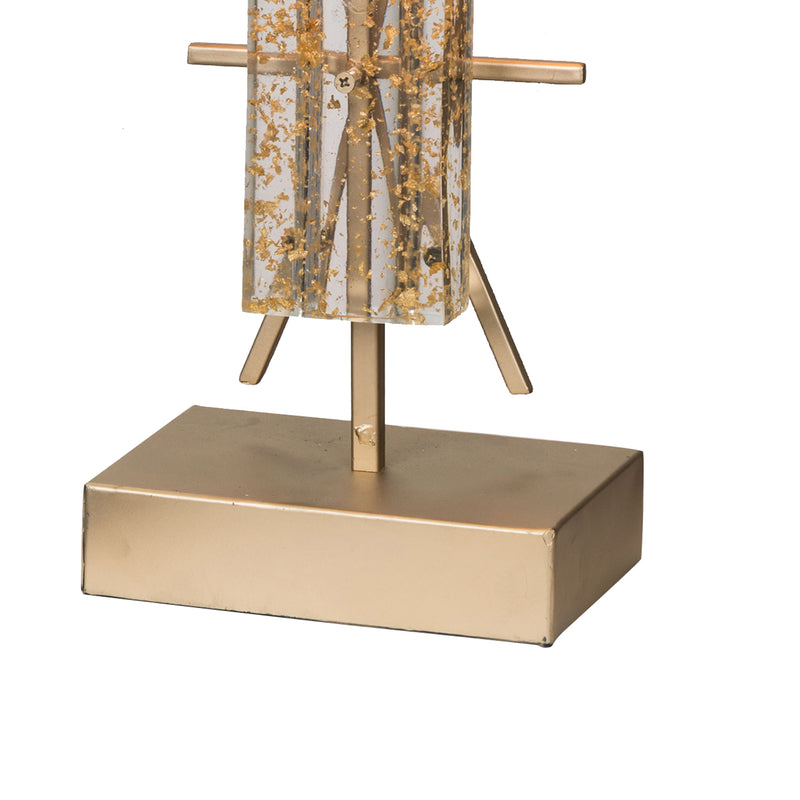 26 Inch Modern Accent Table Lamp Metal And Acrylic Frame Champagne Gold-zoom-