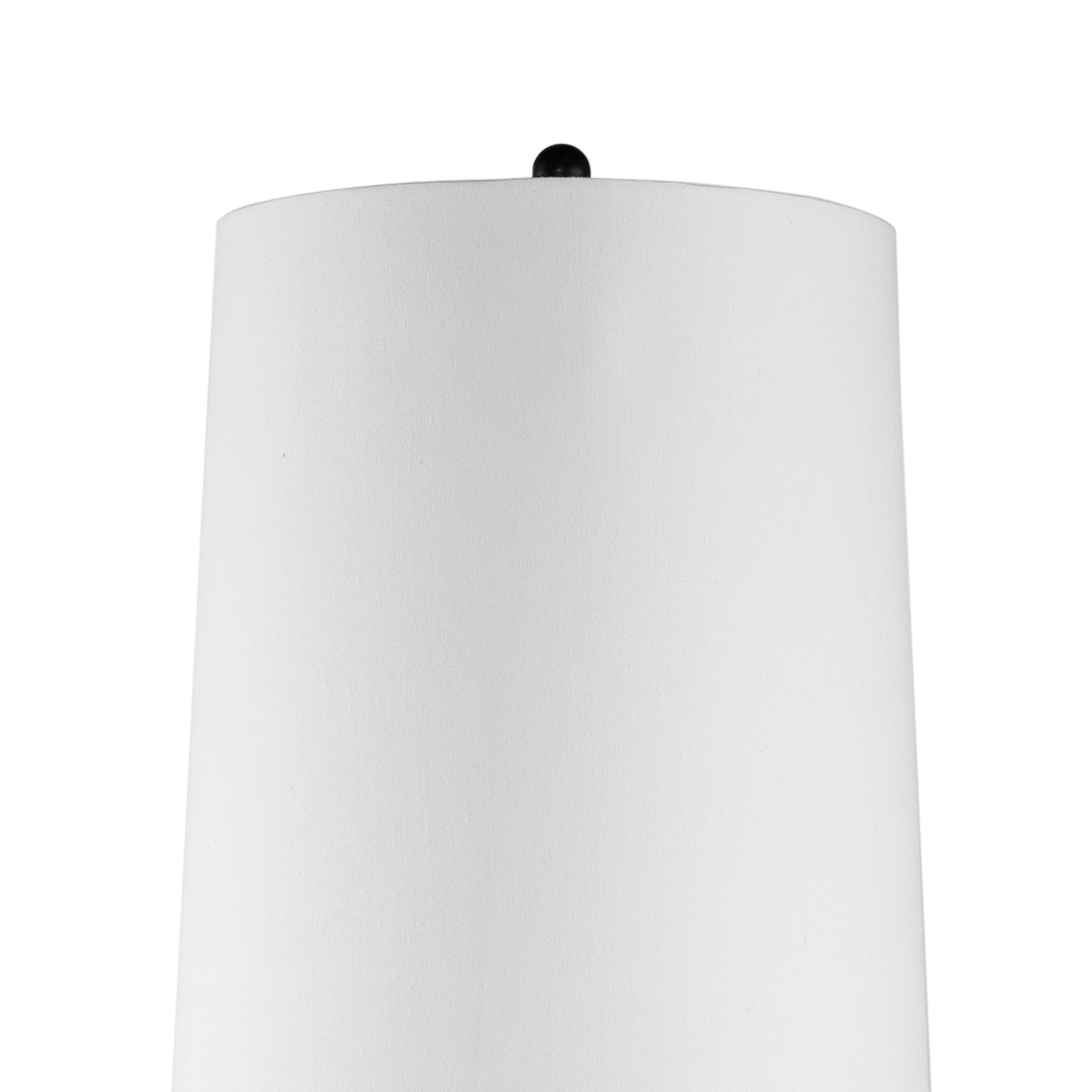 61 Inch Modern Floor Lamp Round Drum Shade Aluminum Frame White Black-zoom-2