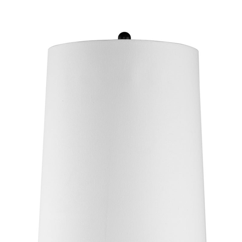 61 Inch Modern Floor Lamp Round Drum Shade Aluminum Frame White Black-zoom-