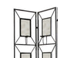 71 Inch Folding Screen Room Divider, Photo Frame Panels, Modern, Black
