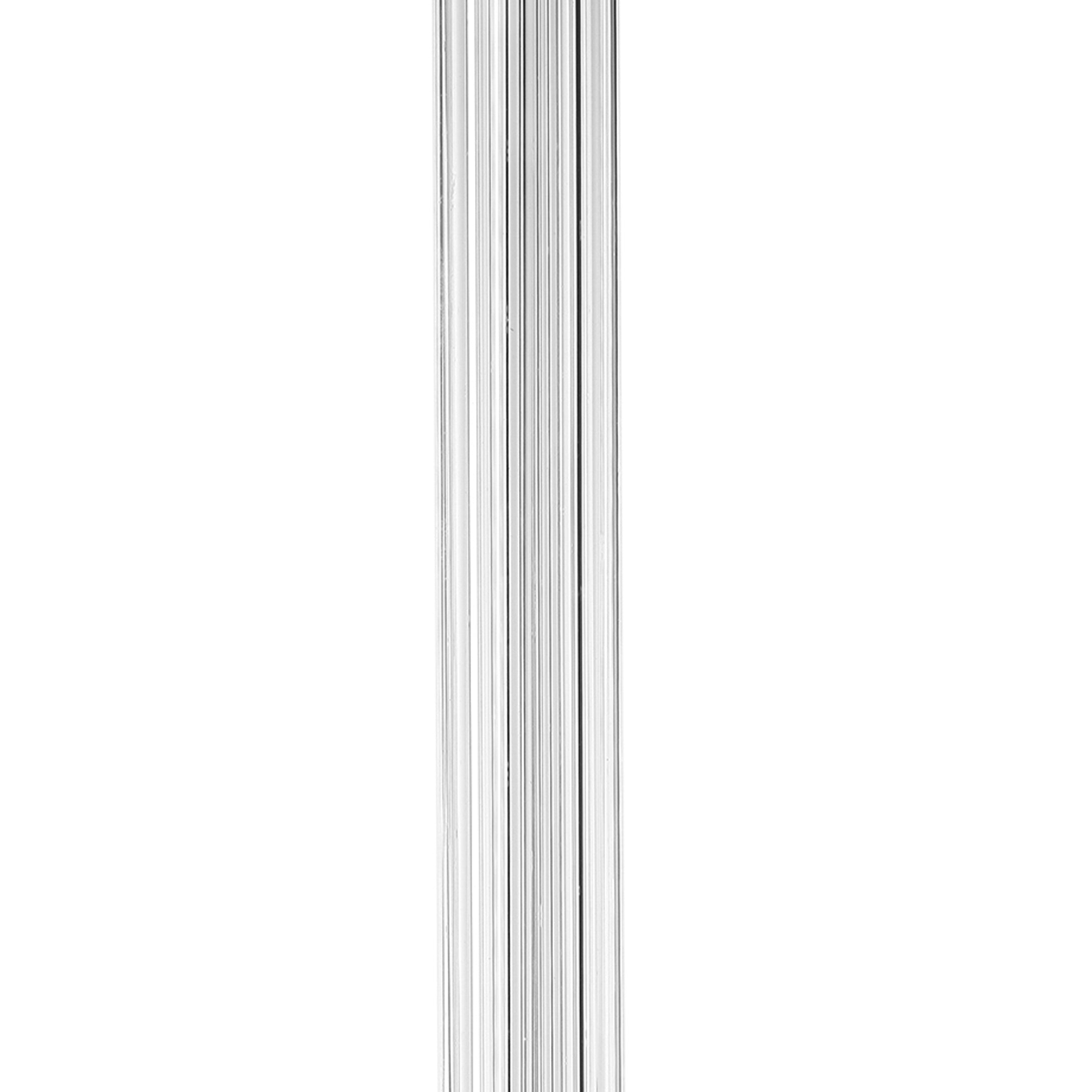 22 Inch Candlestick Holder Clean Lined Square Base Glass Modern Clear-zoom-3