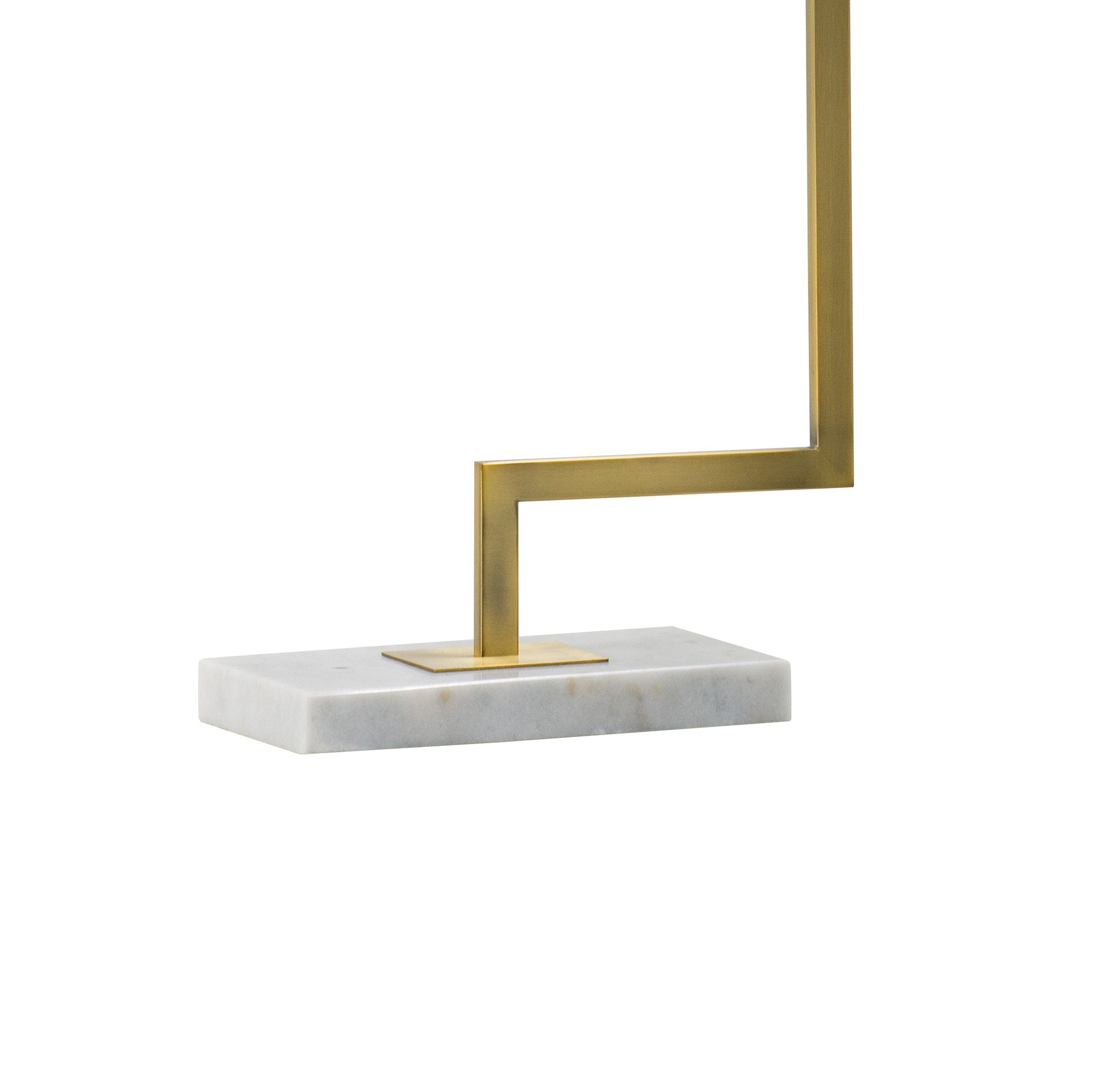 25 Inch Modern Geometric Table Lamp Square Shade White Marble Base Gold-zoom-3