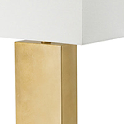 16 Inch Modern Table Lamp White Rectangular Shade Acrylic Base Gold-zoom-3