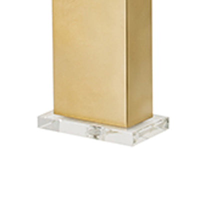 16 Inch Modern Table Lamp White Rectangular Shade Acrylic Base Gold-zoom-4
