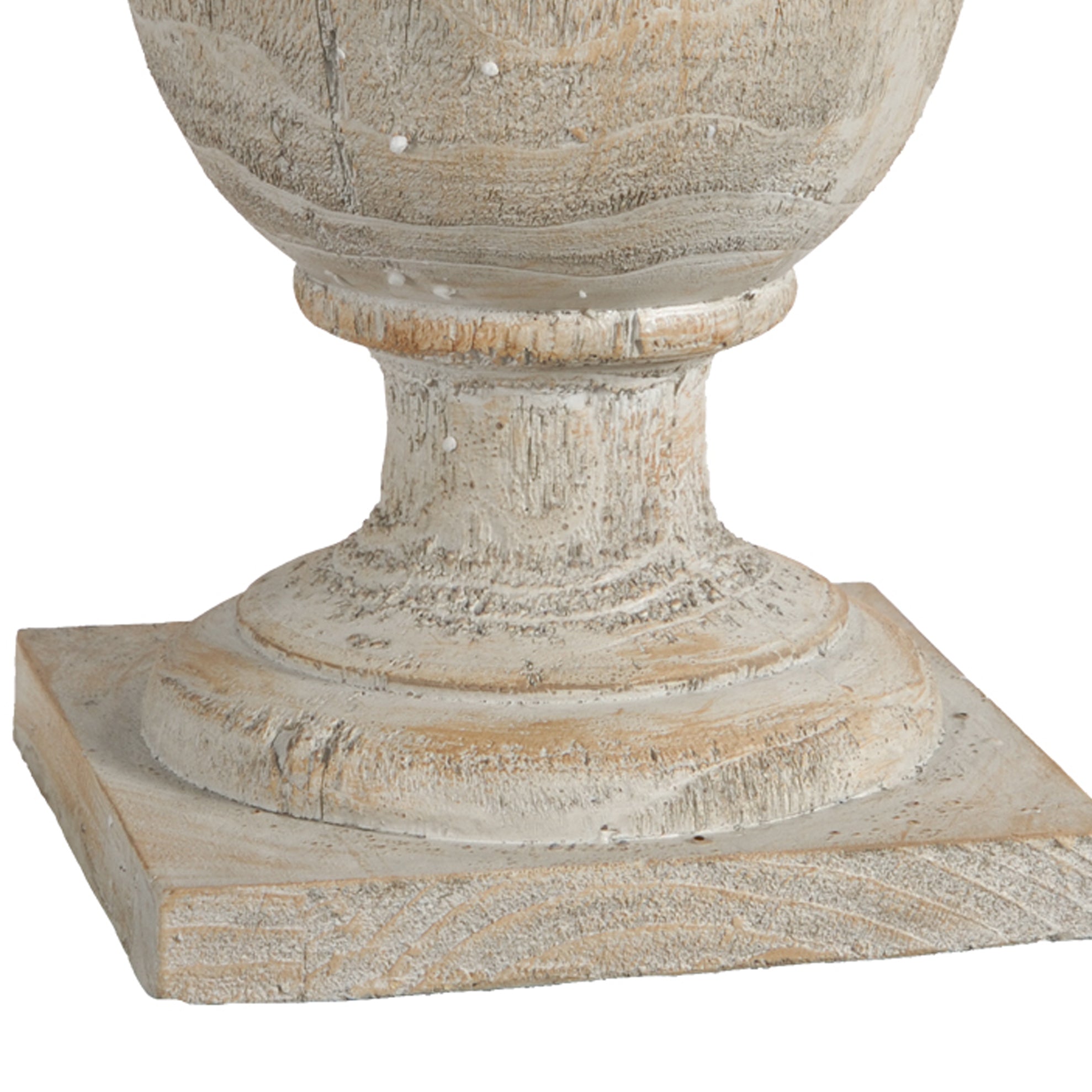 22 Inch Classical Accent Decor Statuette Turned Finial Design Off White-zoom-4