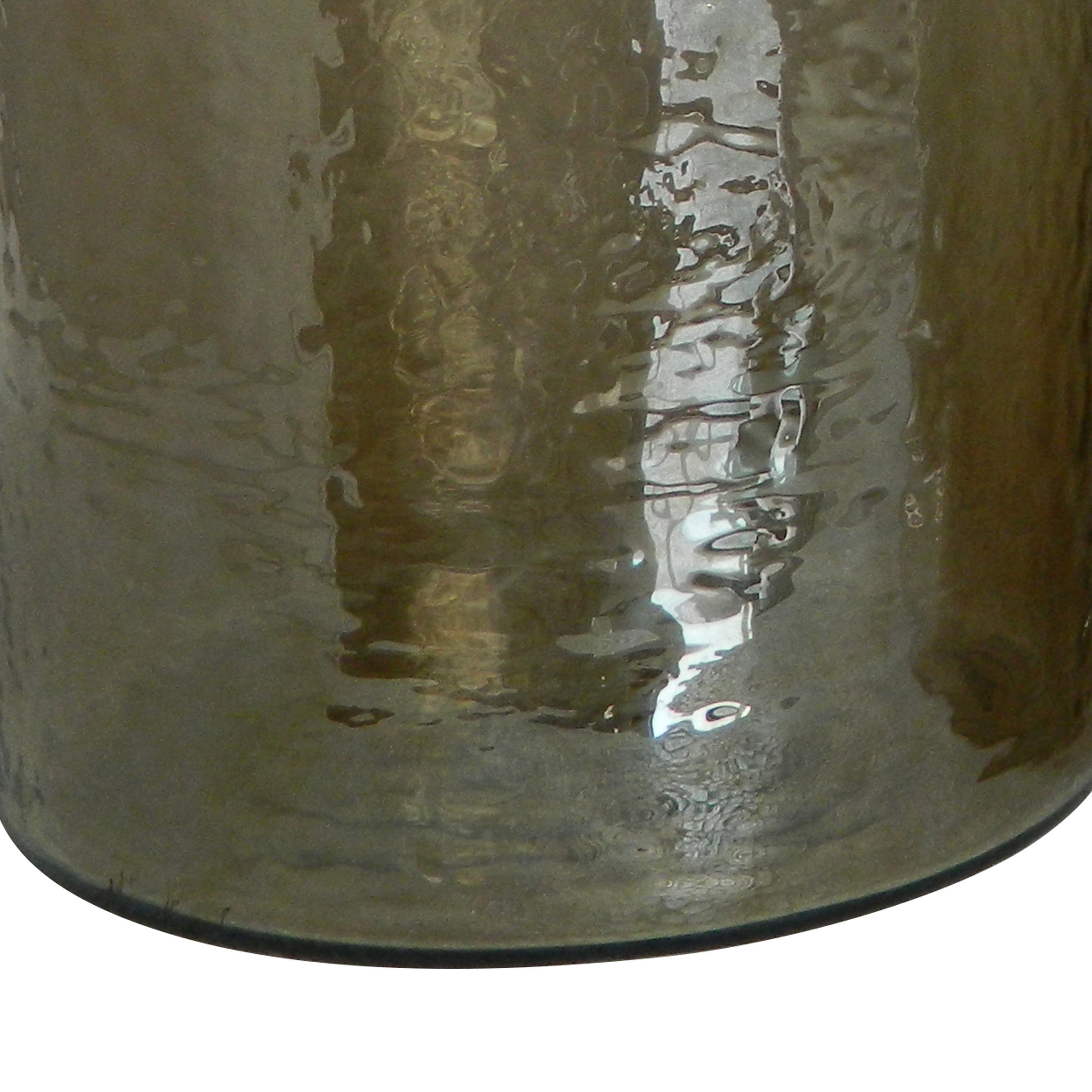Rio 15 Inch Classic Candle Holder Rustic Farmhouse Glass Jar Design Taupe-zoom-4