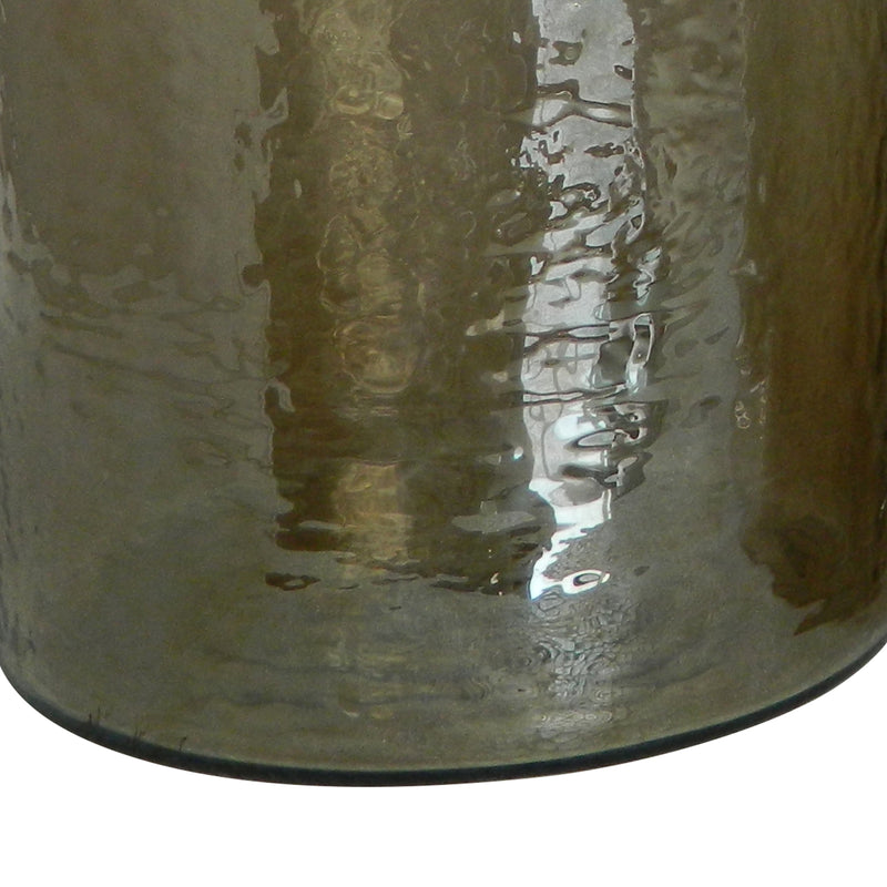 Rio 15 Inch Classic Candle Holder Rustic Farmhouse Glass Jar Design Taupe-zoom-