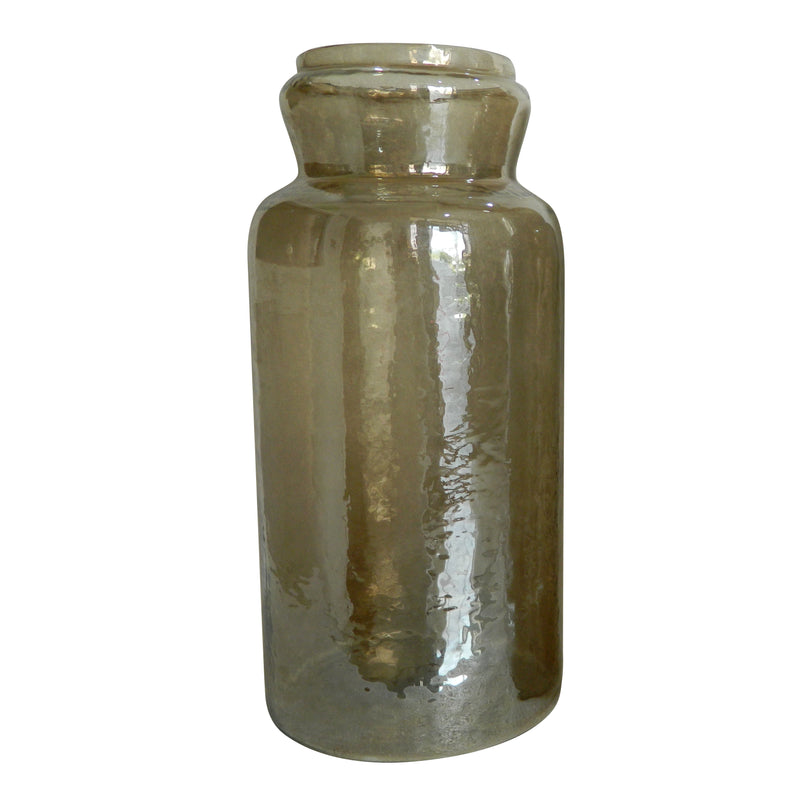 Rio 19 Inch Classic Large Candle Holder Rustic Glass Jar Design Taupe-zoom-