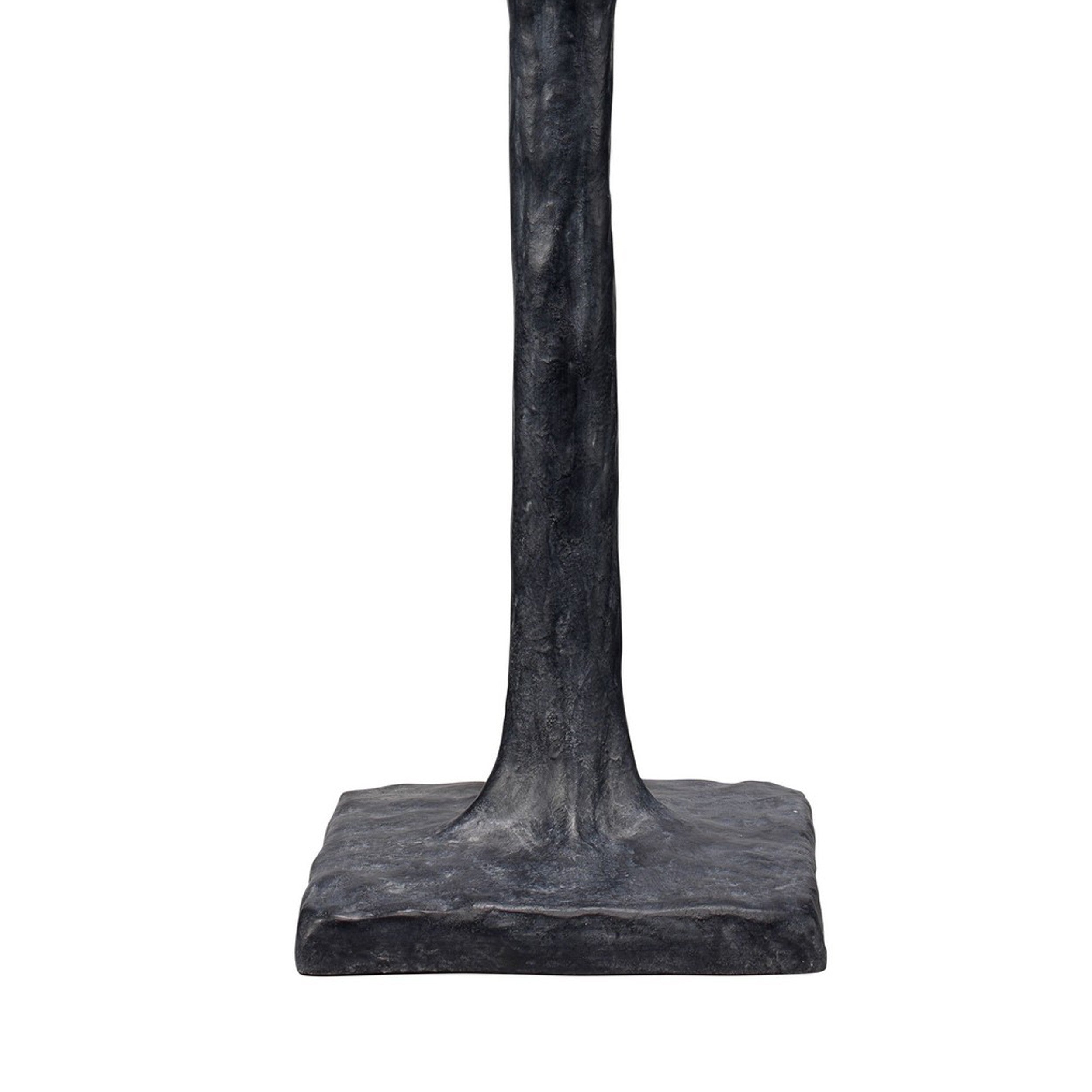 31 Inch Modern Table Lamp Handcrafted Polyresin Base Linen Shade Black-zoom-3