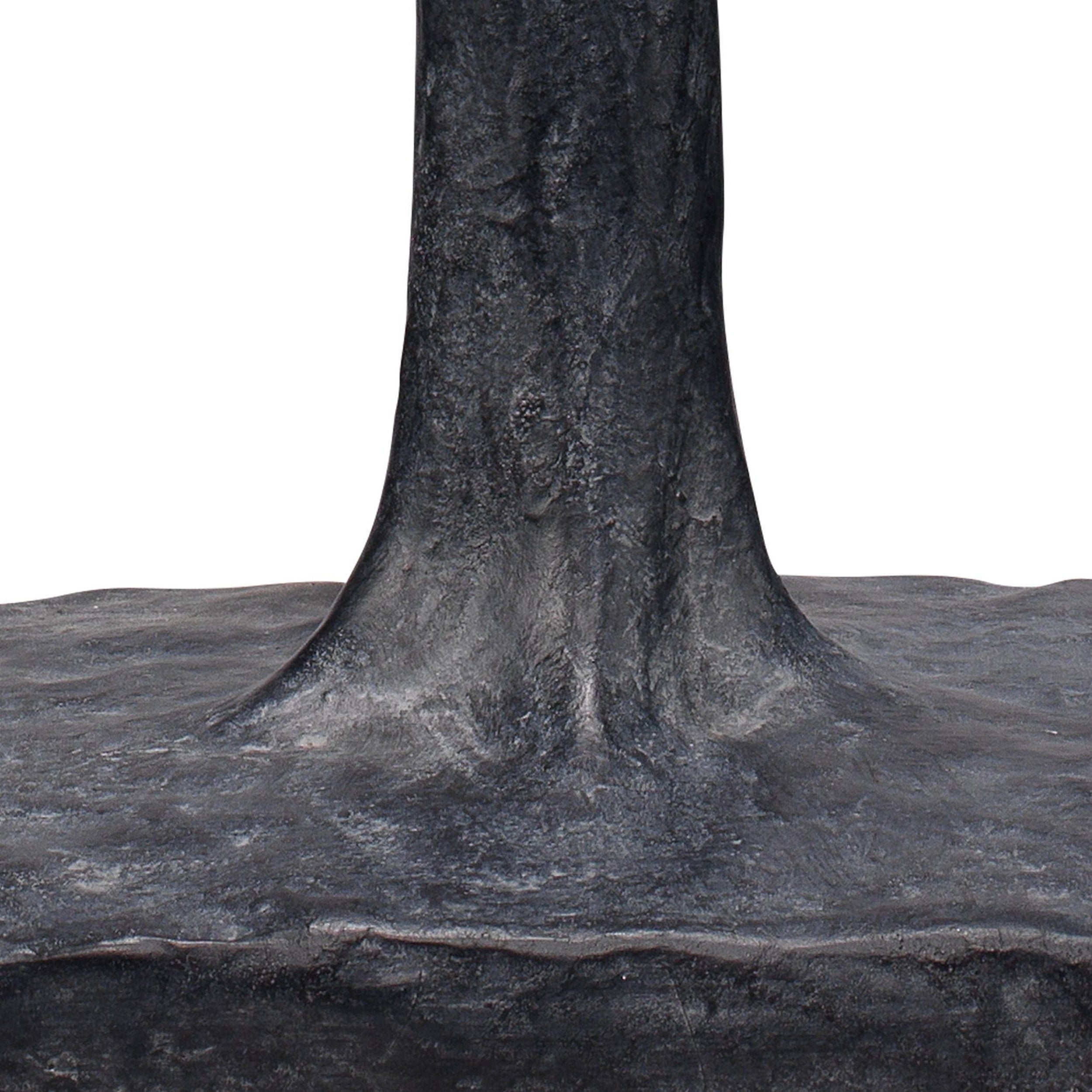 31 Inch Modern Table Lamp Handcrafted Polyresin Base Linen Shade Black-zoom-4
