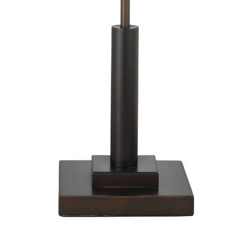 32 Inch Modern Table Lamp 40W Linen Shade Oil Rubbed Antique Bronze-zoom-
