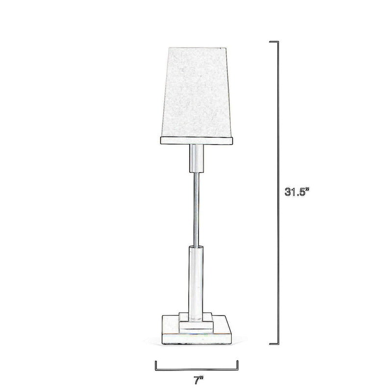 32 Inch Modern Table Lamp 40W Linen Shade Oil Rubbed Antique Bronze-zoom-